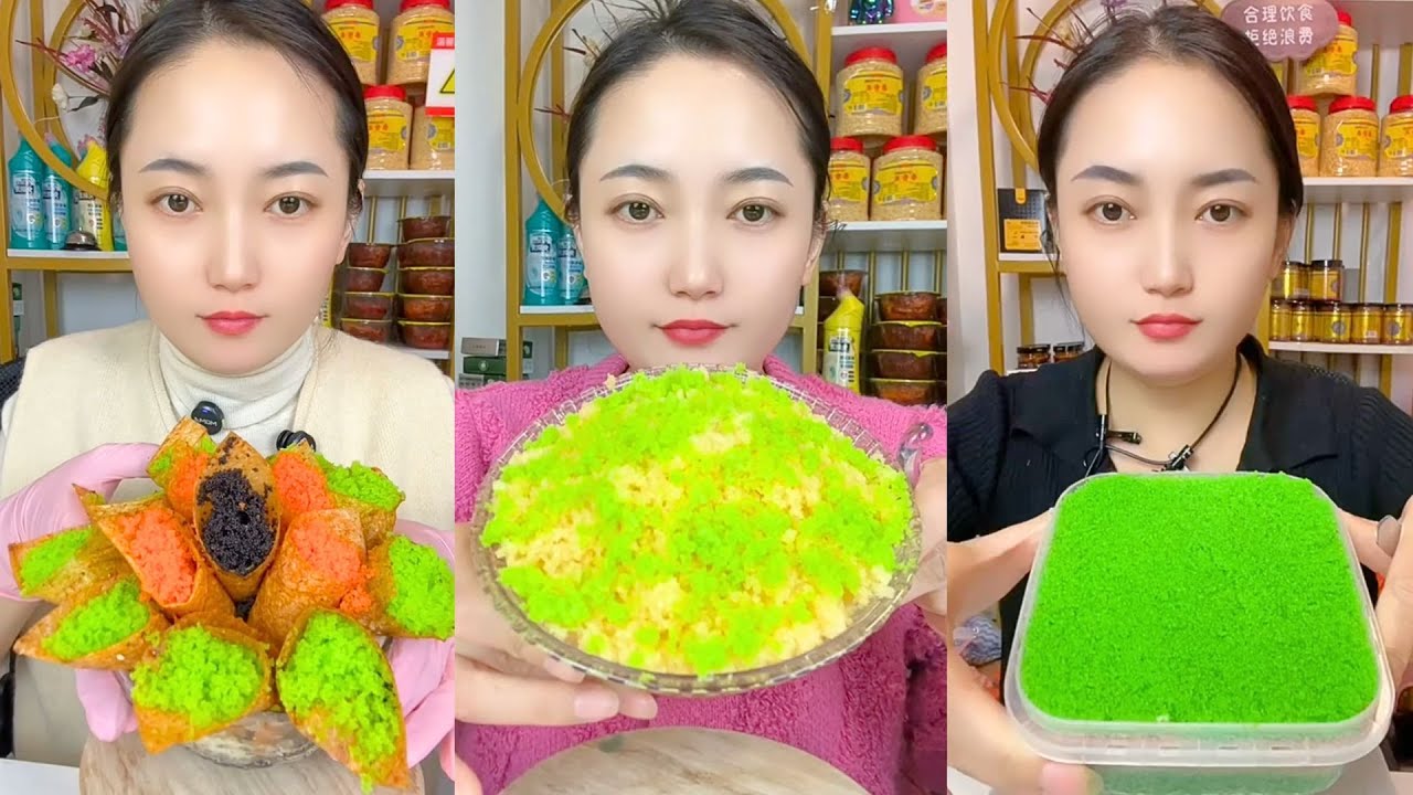 Rainbow Fish Roe ASMR Eating Sounds | Colorful Texture Mukbang #300