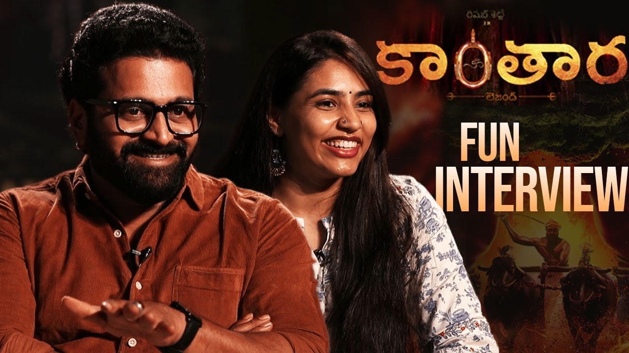 Rishab Shetty and Sapthami Gowda Fun Interview About Kantara Movie | Manastars