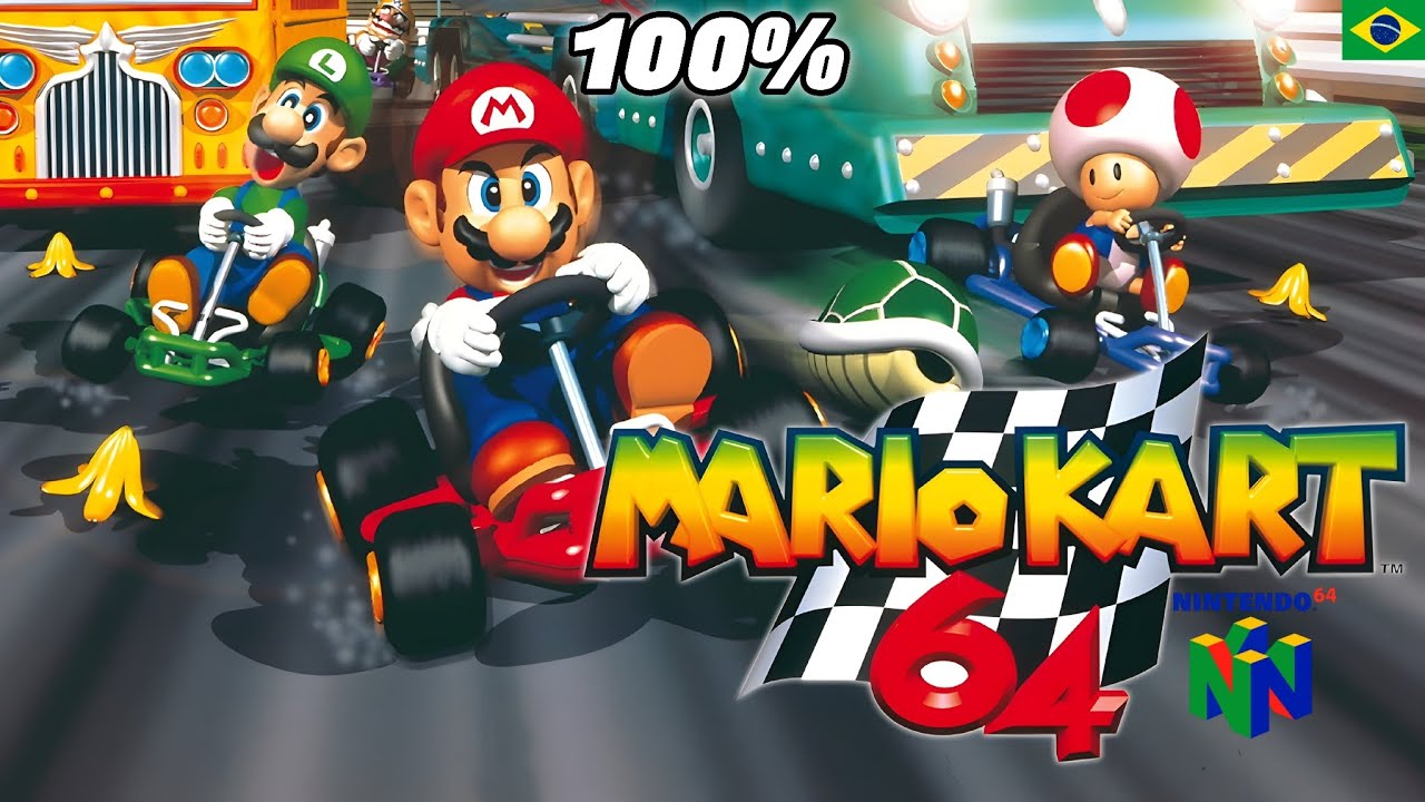 Mario Kart 64 (PT-BR) - 100% walkthrough | Longplay