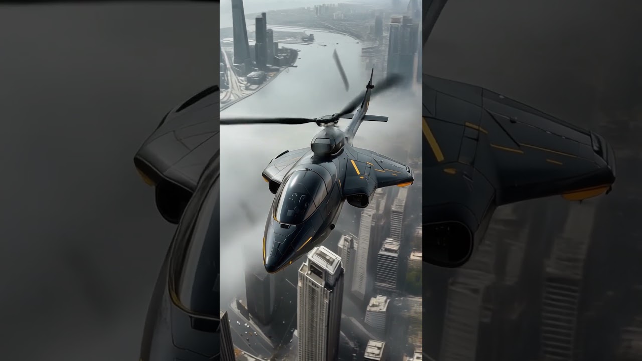 🛸 Futuristic Military Helicopter Concept | Sci-Fi Combat Design #shorts