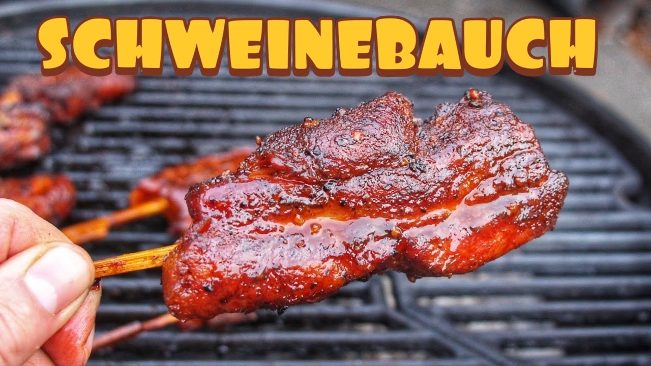 ZARTE BBQ-SCHWEINEBAUCH STICKS vom KUGELGRILL - deutsches BBQ-Video - 0815BBQ