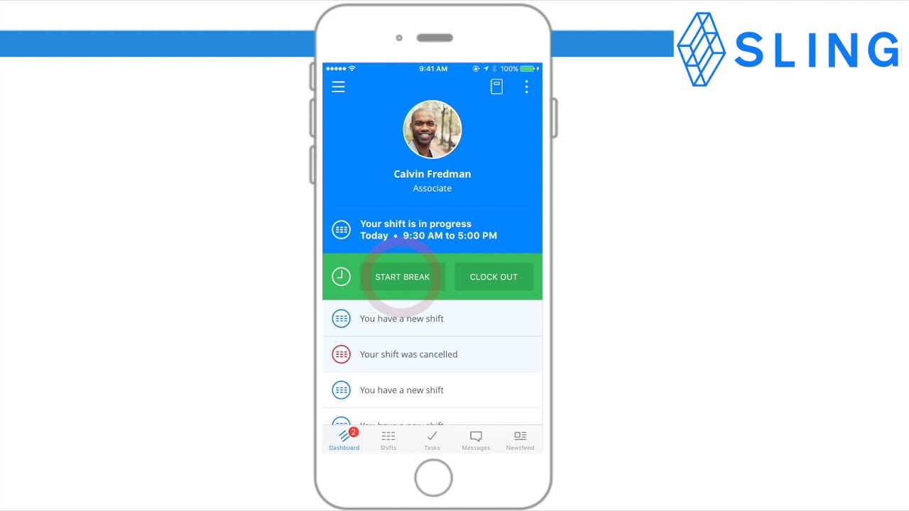 How time clock feature works for employees