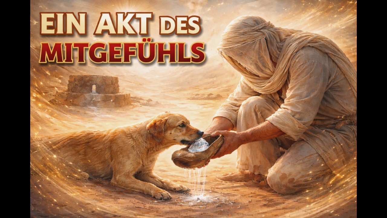 Der Mann und der durstige Hund