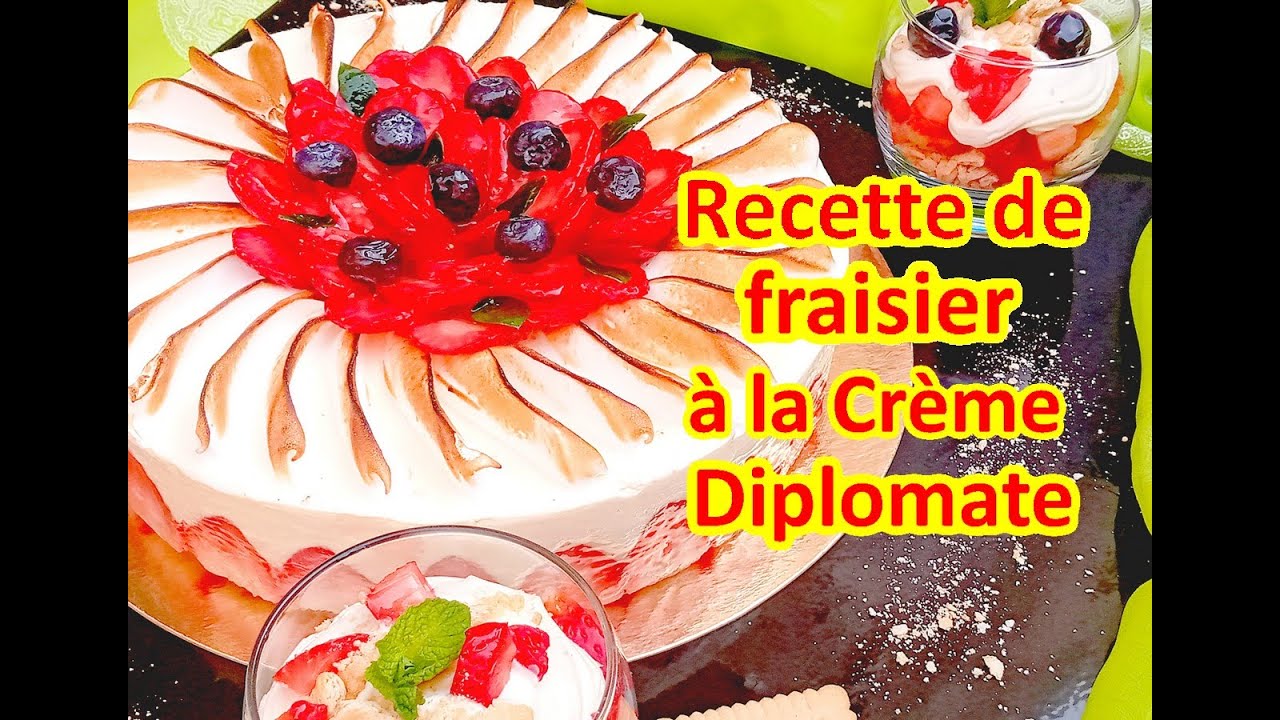 Recette de Fraisier à La Crème Diplomate