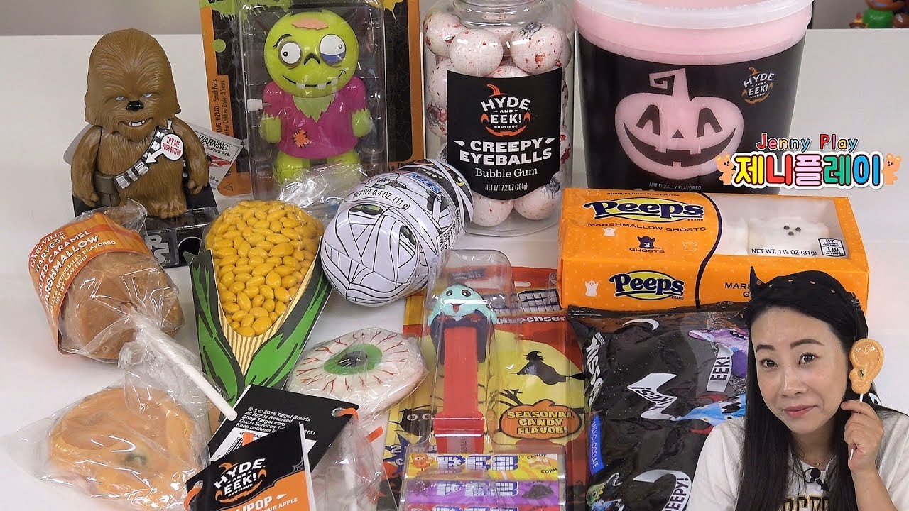 Jenny play  할로윈캔디 불량식품 과자가 벌써 나왔어요!! 제니 장난감 리뷰  Halloween candies