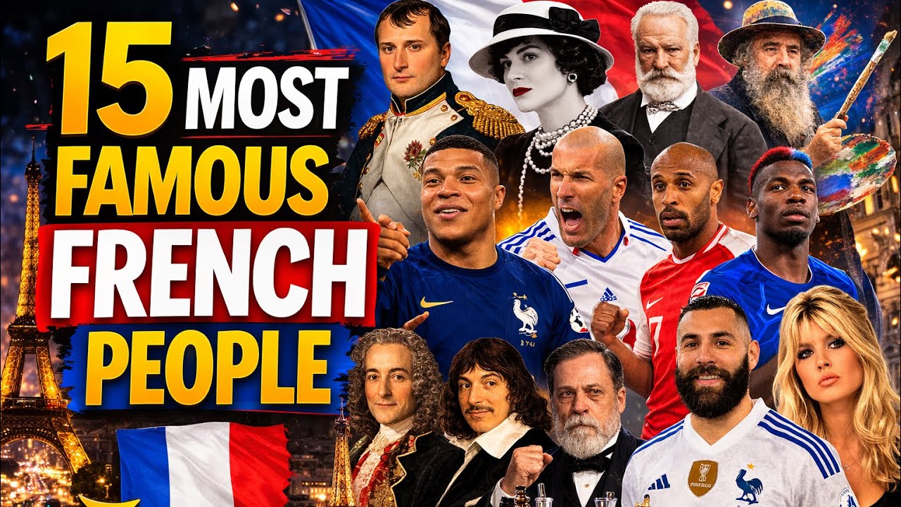 Top 15 Most Famous French People in History 🇫🇷 | From Napoleon Bonaparte to Kylian Mbappé