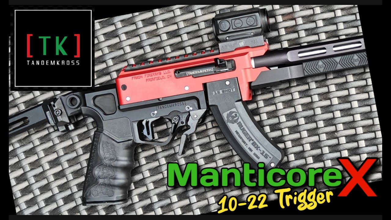 TANDEMKROSS ManticoreX Assembly - Spitfire Barrel - Crossfire Bolt - Innovative 10-22 Accessories