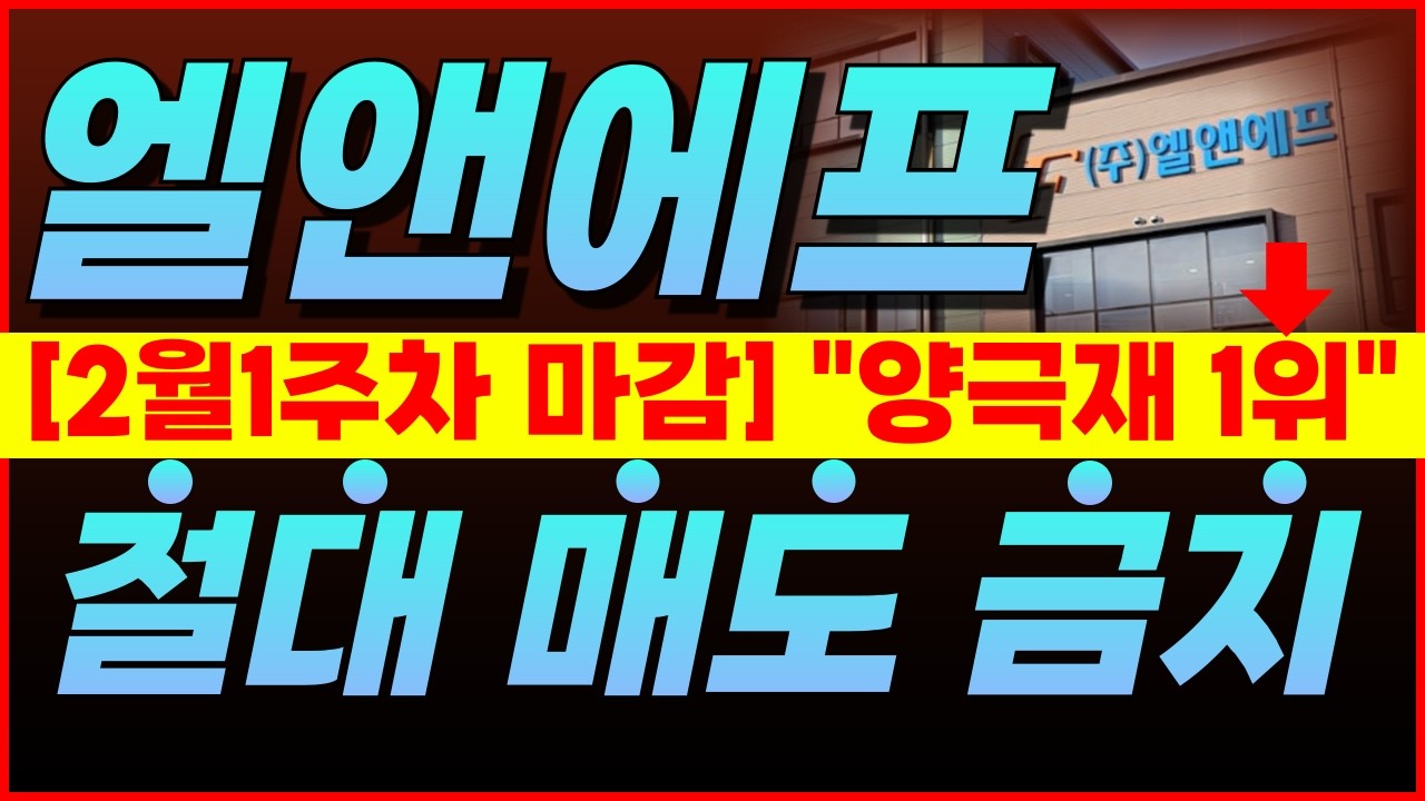 🔴엘앤에프, ❗목표가 상향↑❗