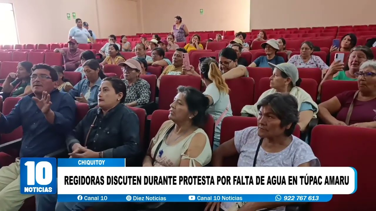 #cartavio - REGIDORAS DISCUTEN DURANTE PROTESTA POR FALTA DE AGUA EN TÚPAC AMARU EN CHIQUITOY