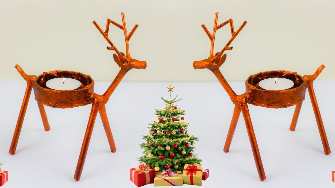 Reindeer tealight Holder/Christmas Gift/Christmas tealight Candle Holder/ @CraftsTalebyManisha