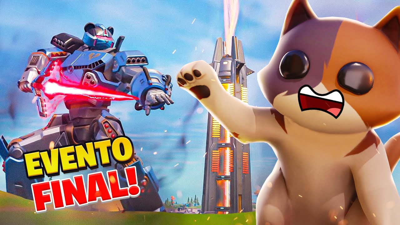 GATITO REACCIONA A EVENTO FINAL *IMPACTO* DE FORTNITE 😱😱 - Gatoronron