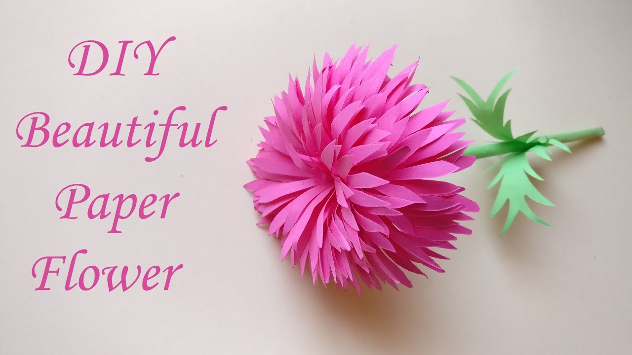 DIY Beautiful Paper Flower | Napravite prelepi cvet od papira - Cvetovi od papira