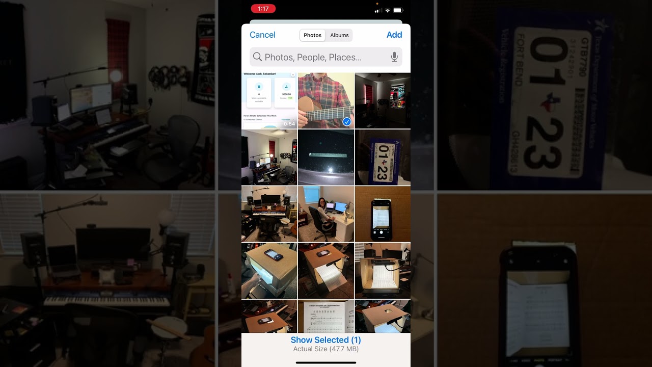 How students can share practice videos through My Music Staff