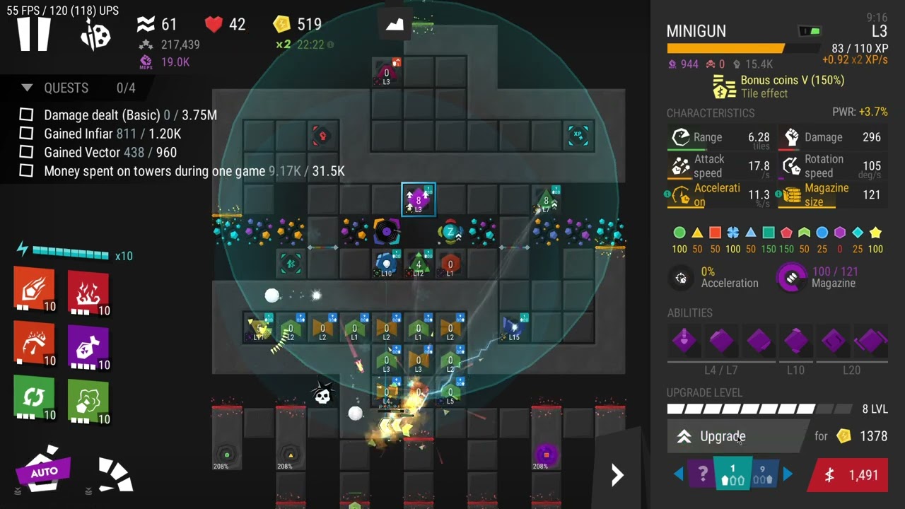 [Air Series] || [5.8] || [Easy] Infinitode 2 (R.1.9.0 b207, Latest patch Aug 2024) - Level 5.8.