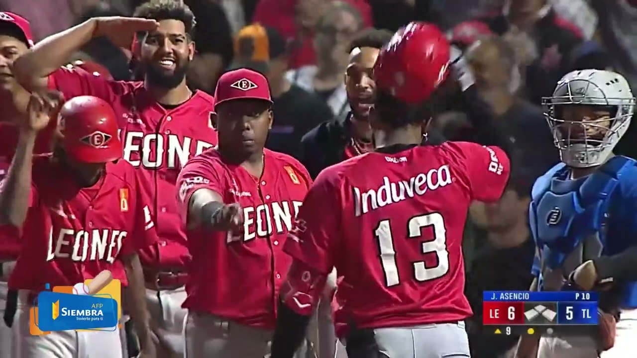 &iexcl;4️⃣5️⃣4️⃣ PIES! 💥🔥&iexcl;HOMERUN por los 411 de Junior Caminero que le dio la ventaja a los Leones! 🦁🔥