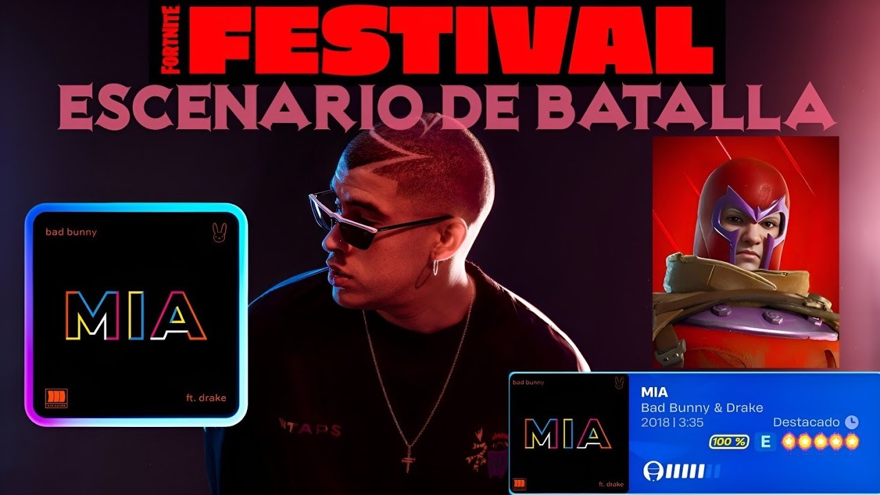 Bad Bunny & Drake - Mia (Vocal)Experto/100% Perfect/Escenario De Batalla/Fortnite Festival(Victoria)