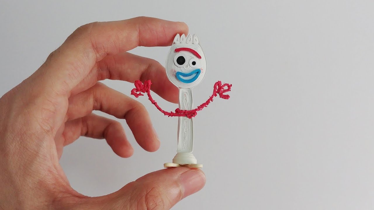 How To Make 3D Quilling Forky /Artoholic /3D Quilling