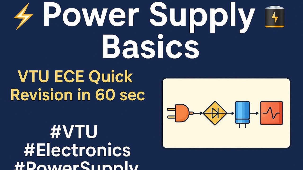 Power Supply Basics ⚡🔋 | VTU ECE Quick Revision in 60 mins🚀