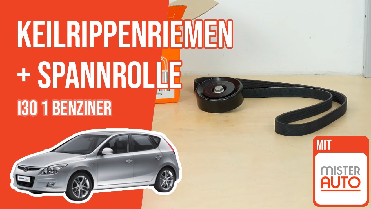 Wie i30 1 1.4 Keilrippenriemen mit Spannrolle wechseln 🚗