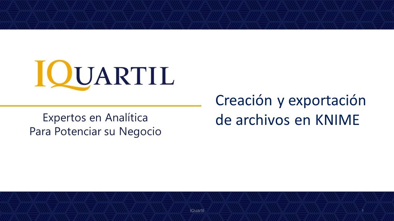 9. Creación y exportación de archivos en KNIME