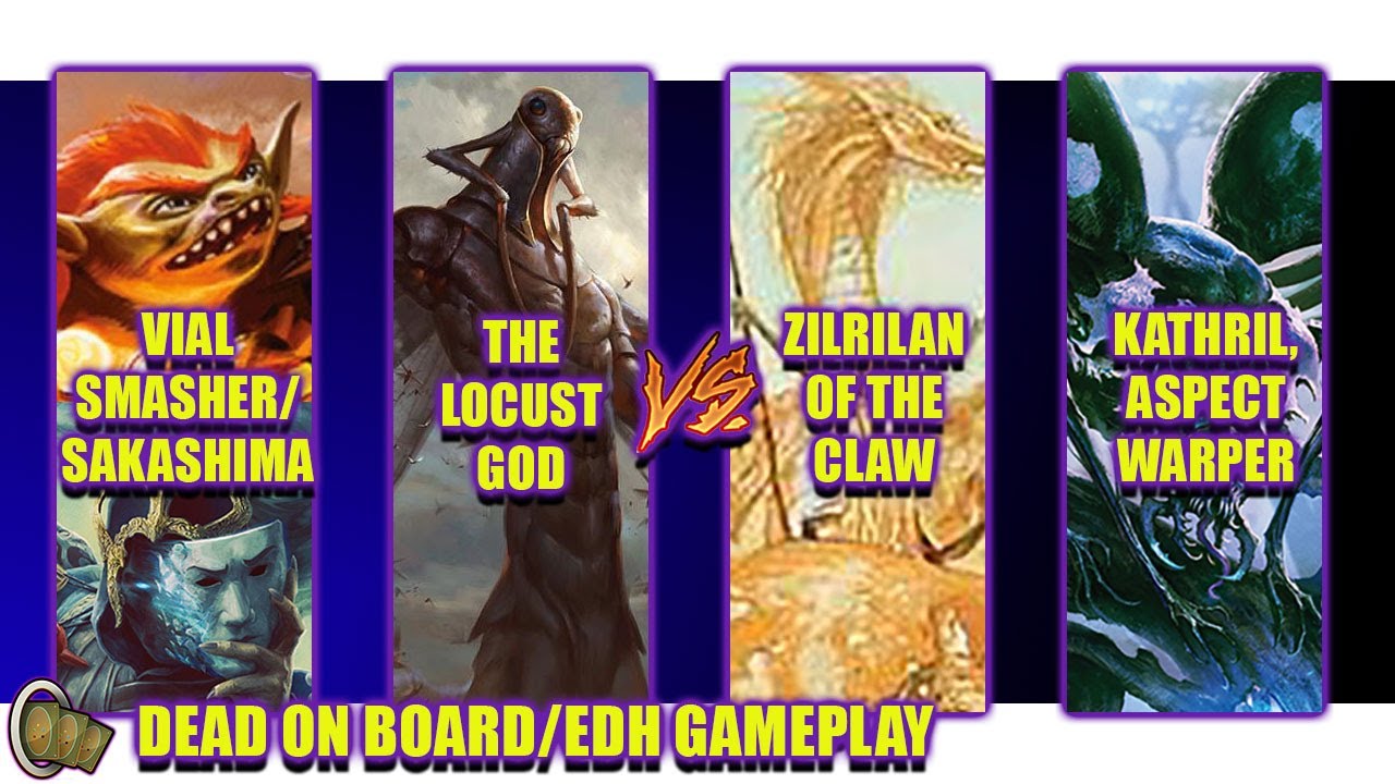 Vial Smasher/Sakashima Vs The Locust God Vs Zilran Vs Kathril || The Commander Crew || MTG Gameplay