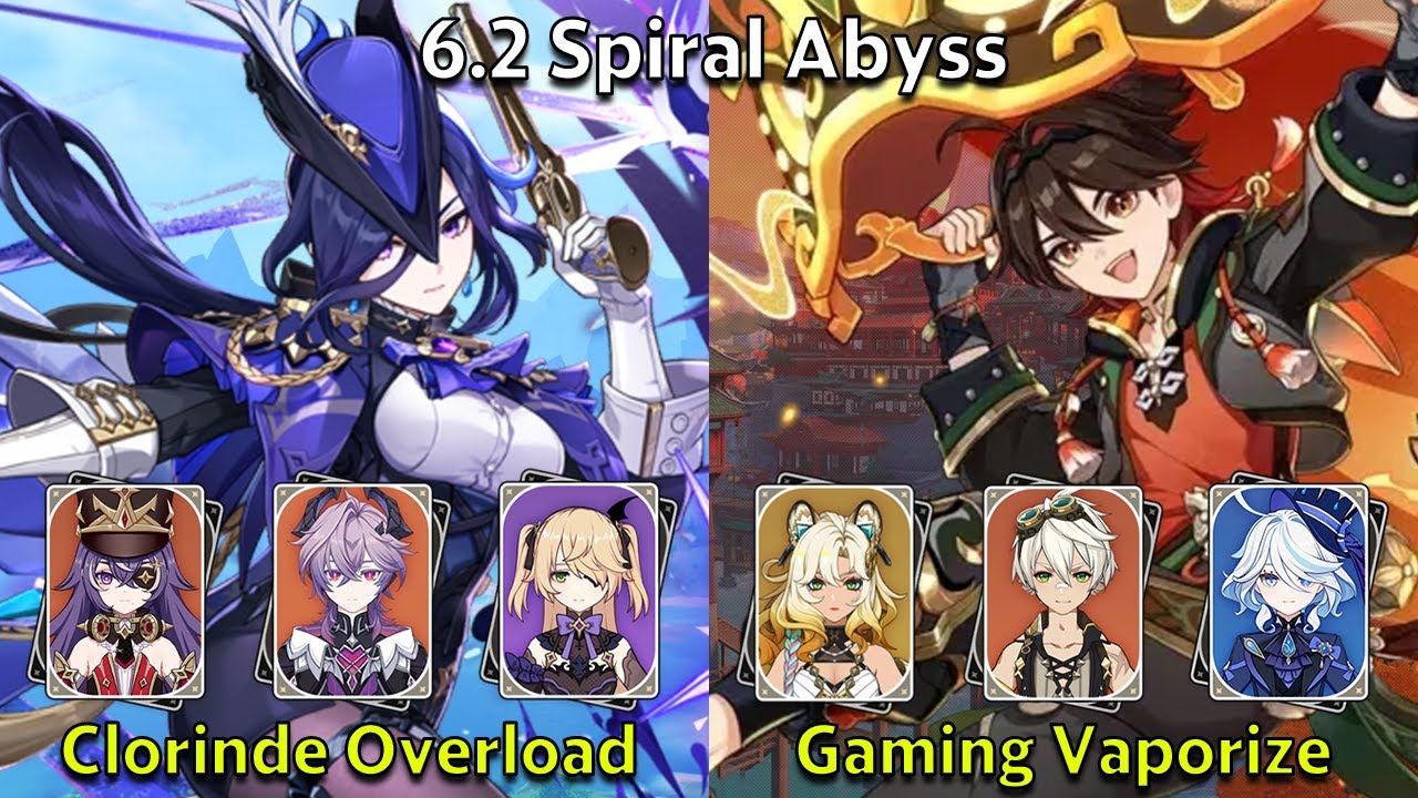 C0 Clorinde Overload & C4 Gaming Vaporize - Genshin Impact 6.2 Spiral Abyss Full Clear