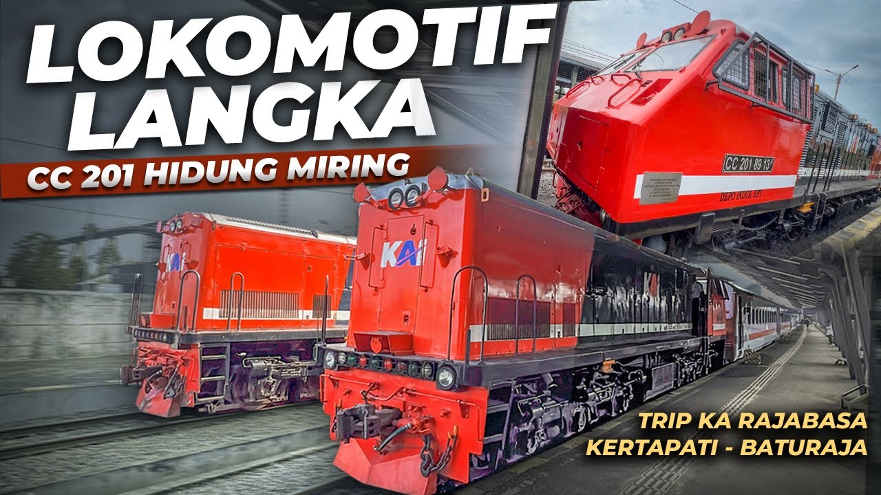 DITARIK LOKOMOTIF LANGKA ‼️ CC201 HIDUNG MIRING TANPA LOGO !? Trip KA Rajabasa Kertapati - Baturaja