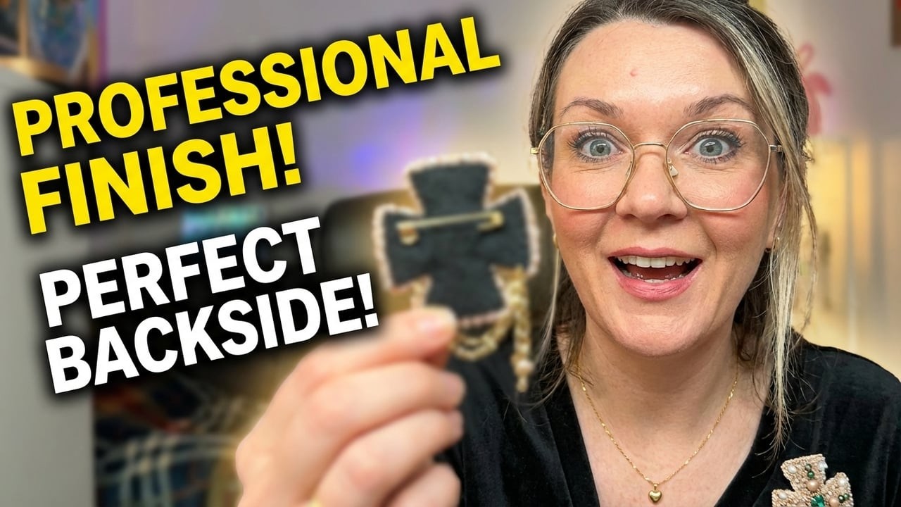 HOW TO FINISH BACK SIDE OF EMBROIDERY, DIY Basics, Handmade Brooch, Jewelry Making for Beginners