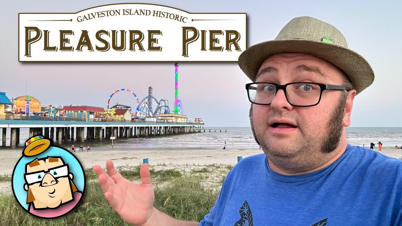 Pleasure Pier Boardwalk and Rain Forest River Adventure Dark Ride - Galveston, TX