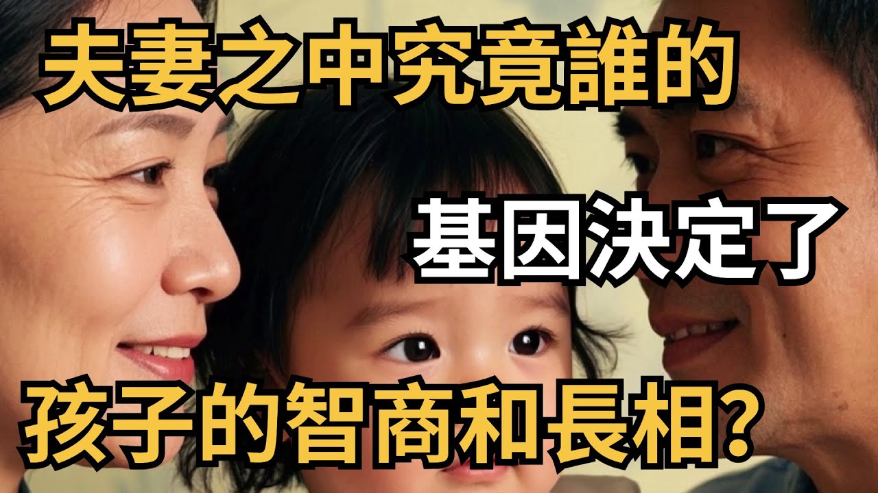 夫妻之中，究竟誰的基因決定了孩子的智商和長相？專家回答很一致【心理造夢坊】#心理學 #心理 #心理健康 #情感 #情感共鳴 #儿童心理