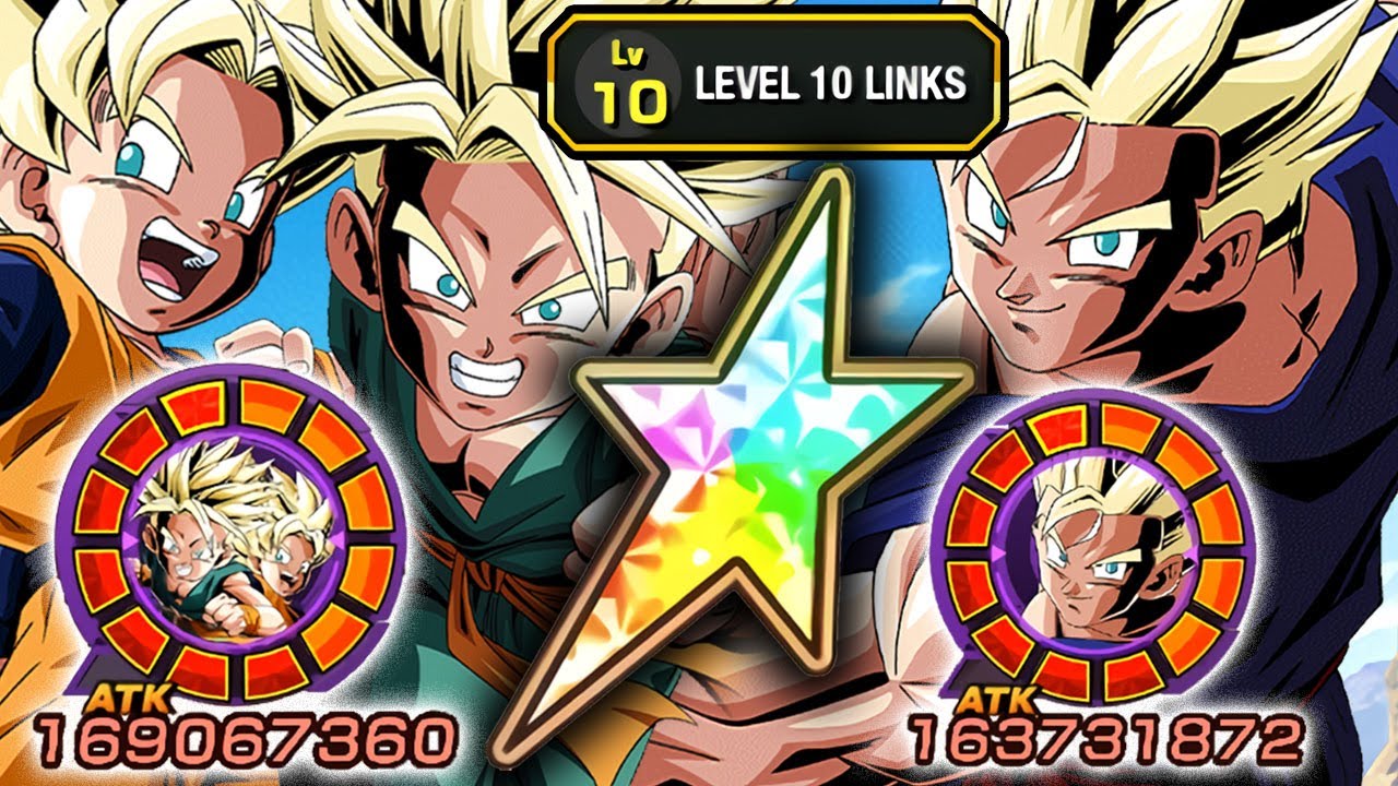 100% NEW LR GOHAN + TRUNKS & GOTEN LEVEL 10 LINKS!!!!!!! Dragon Ball Z Dokkan Battle