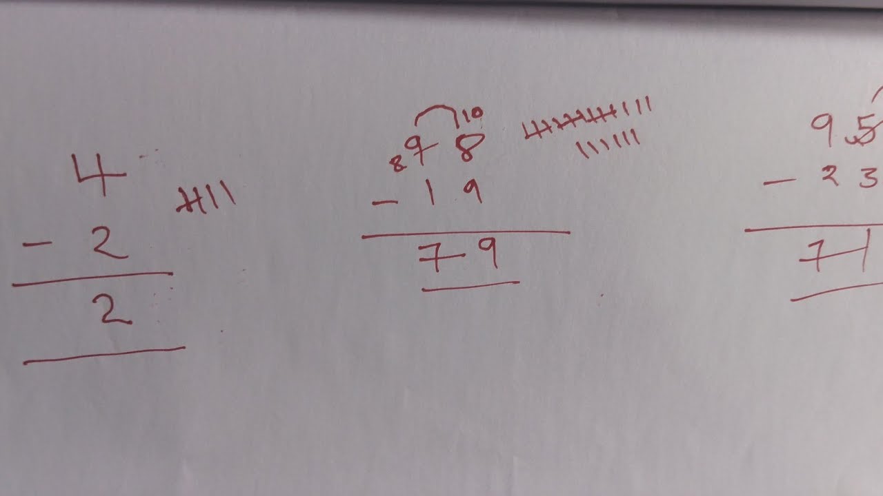 Subtractions in telugu|| easy method for you 👆👍