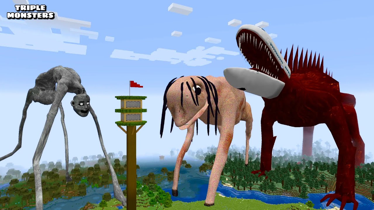 SURVIVING FROM INFECTED SKY, BIG CHARLIE, & ROAD CREATURE in Minecraft - Gameplay - Coffin Meme
