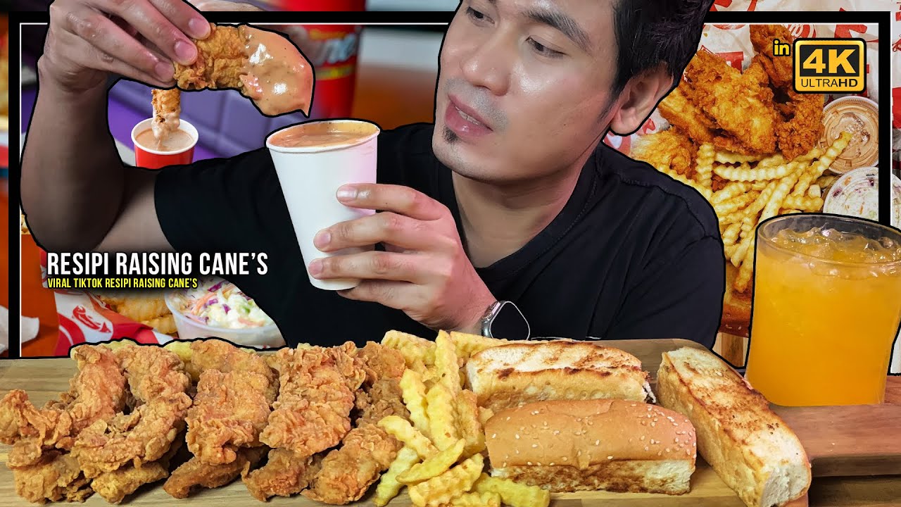 viral tiktok RAISING CANE'S sos melimpah ruah dia tu sedap ya!