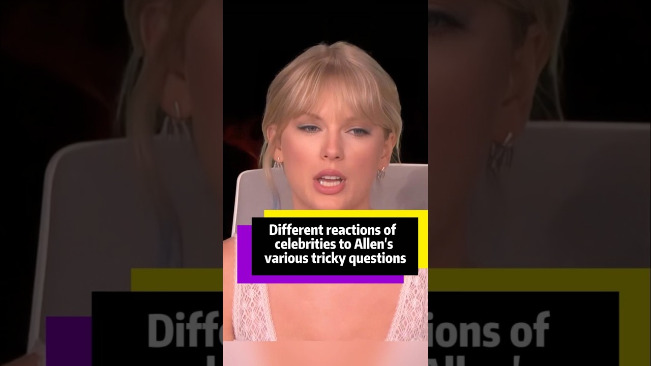 Different reactions of celebrities to Allen's various tricky questions