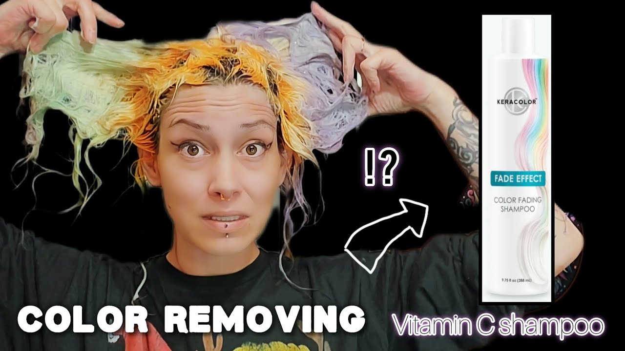 Removing My Hair Color SAFELY!? | Vitamin C Color Fading Shampoo! GENTLE HAIR COLOR REMOVING METHOD!