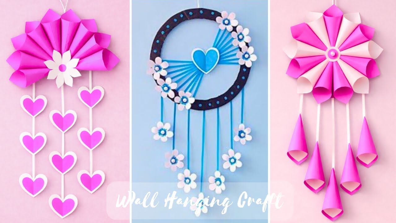 3 уникальных настенных украшения из цветов / Быстрая поделка из бумаги для украшения дома. Просто...