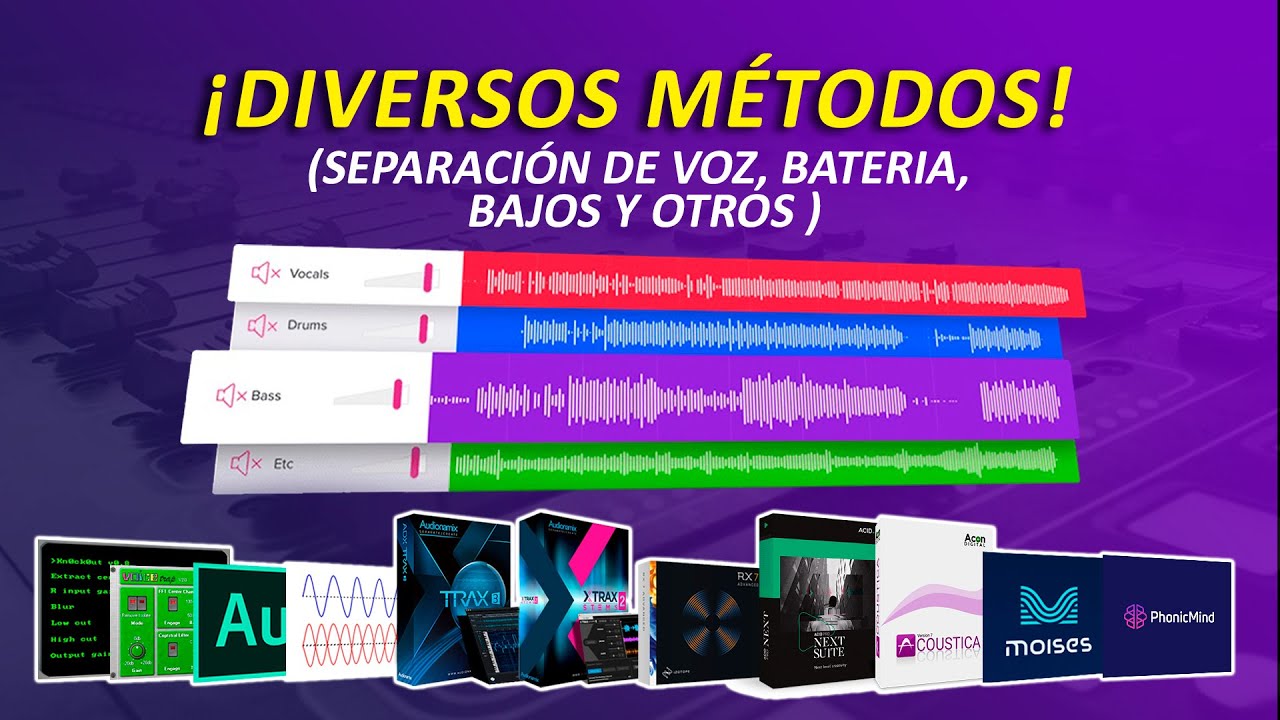 EXTRACCIÓN DE ACAPELLAS E INSTRUMENTOS - DIVERSOS MÉTODOS | Tutorial bien explicado