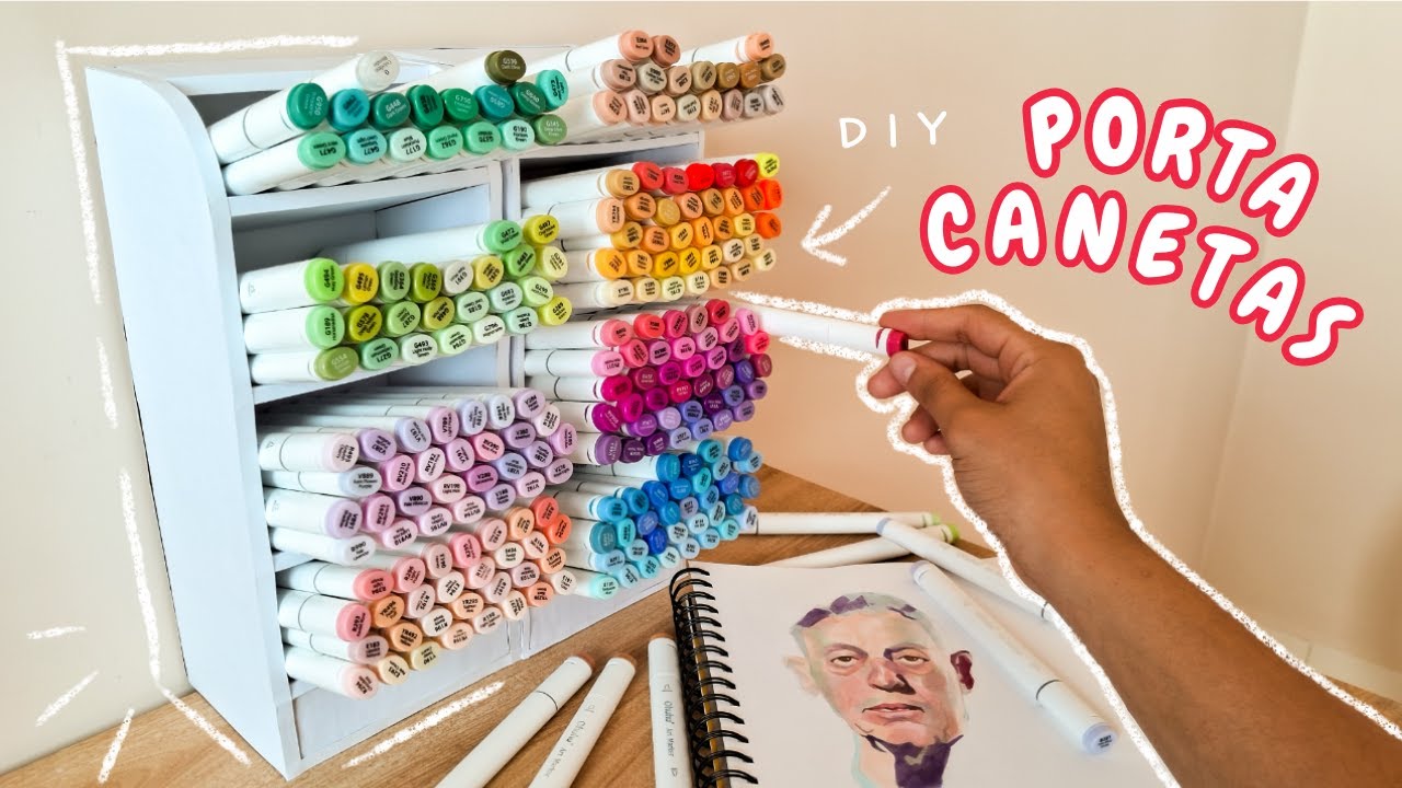 COMO FAZER UM PORTA CANETAS VERTICAL PERFEIRTO | DIY - passo a passo completo
