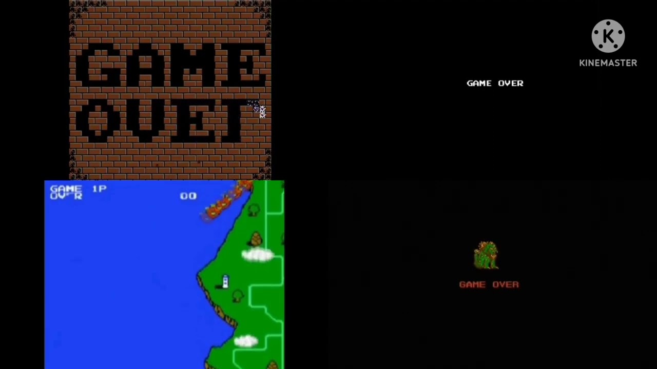 Game Over NES Screen (4 Grid)