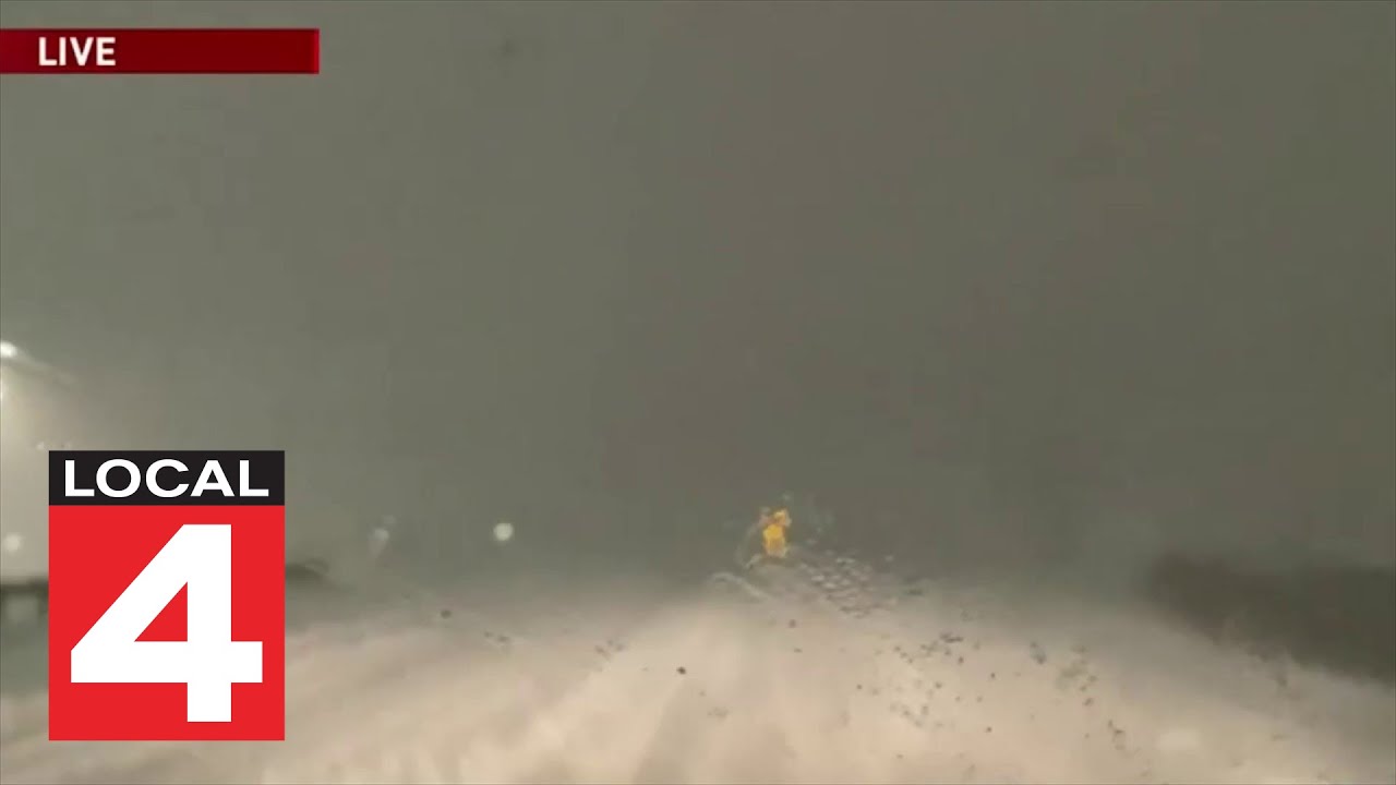Treacherous driving conditions in Metro Detroit amid winter snowstorm
