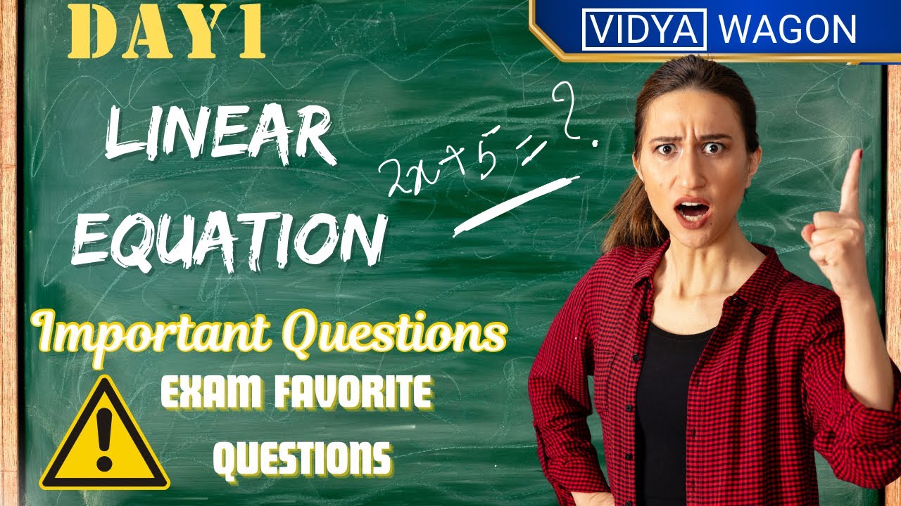 🔥 Linear Equations Made EASY | Class 8 Maths | 15 Days Revision Series | Vidya Wagon 🚀