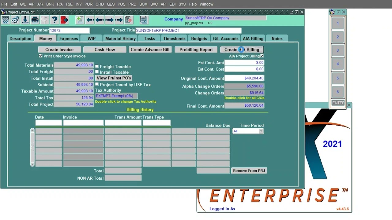 L24 - Creating an AIA Billing