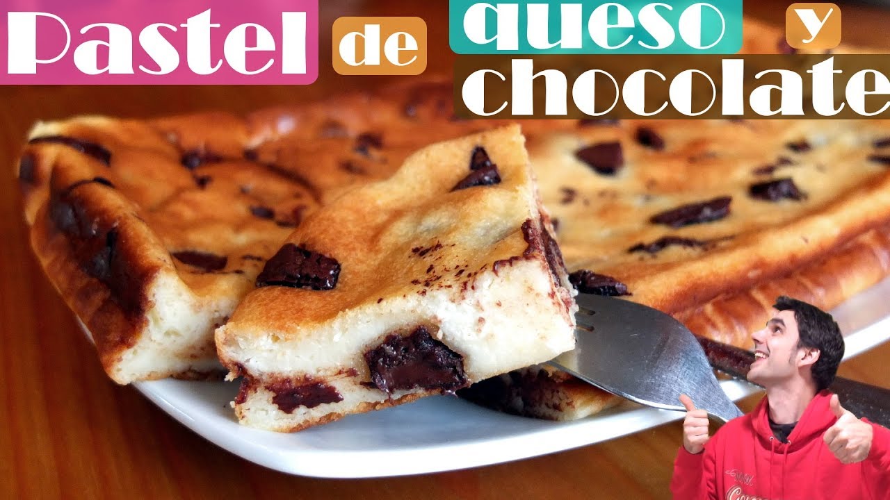 PASTEL de QUESO y CHOCOLATE😍🍫😋, SÚPER FÁCIL y RÁPIDO. Receta # 406