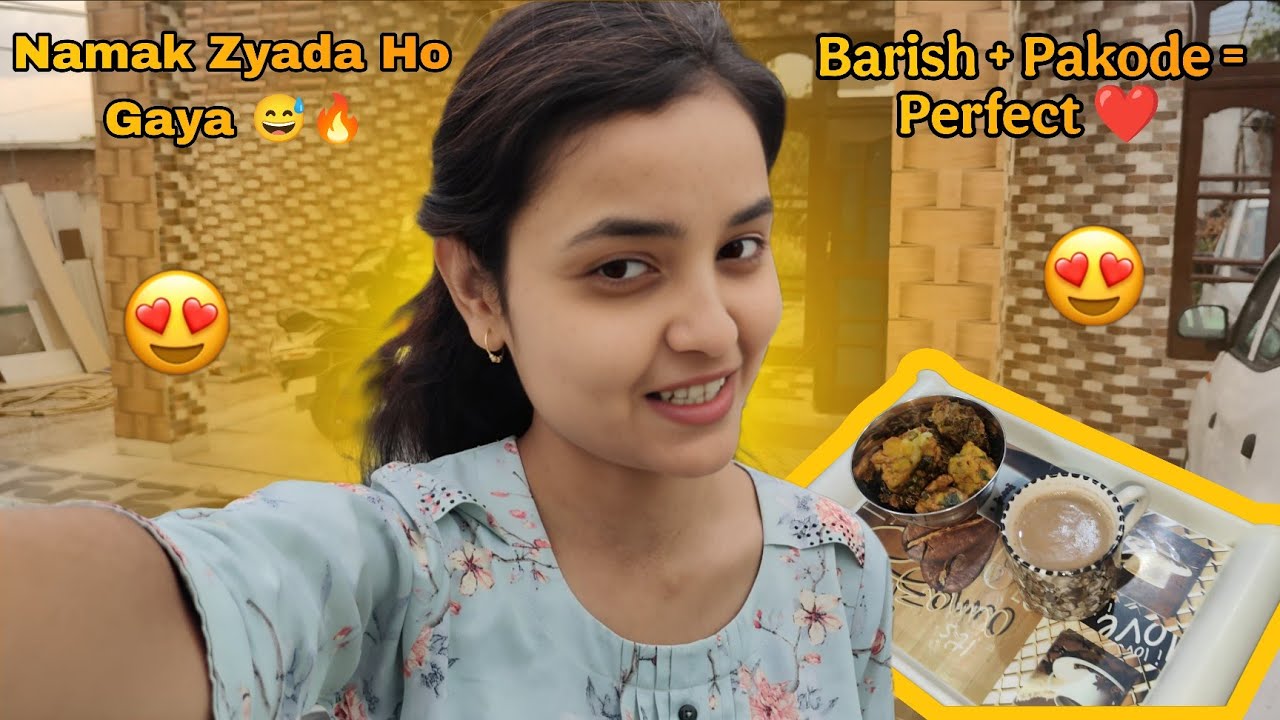 Baarish ke Mausam mein khaye chai aur pakore 😍