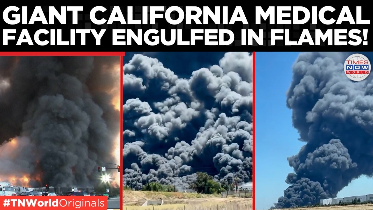 WATCH: Massive Fire Destroys 1-Million-Sq-Ft Medical Warehouse in Tracy, California