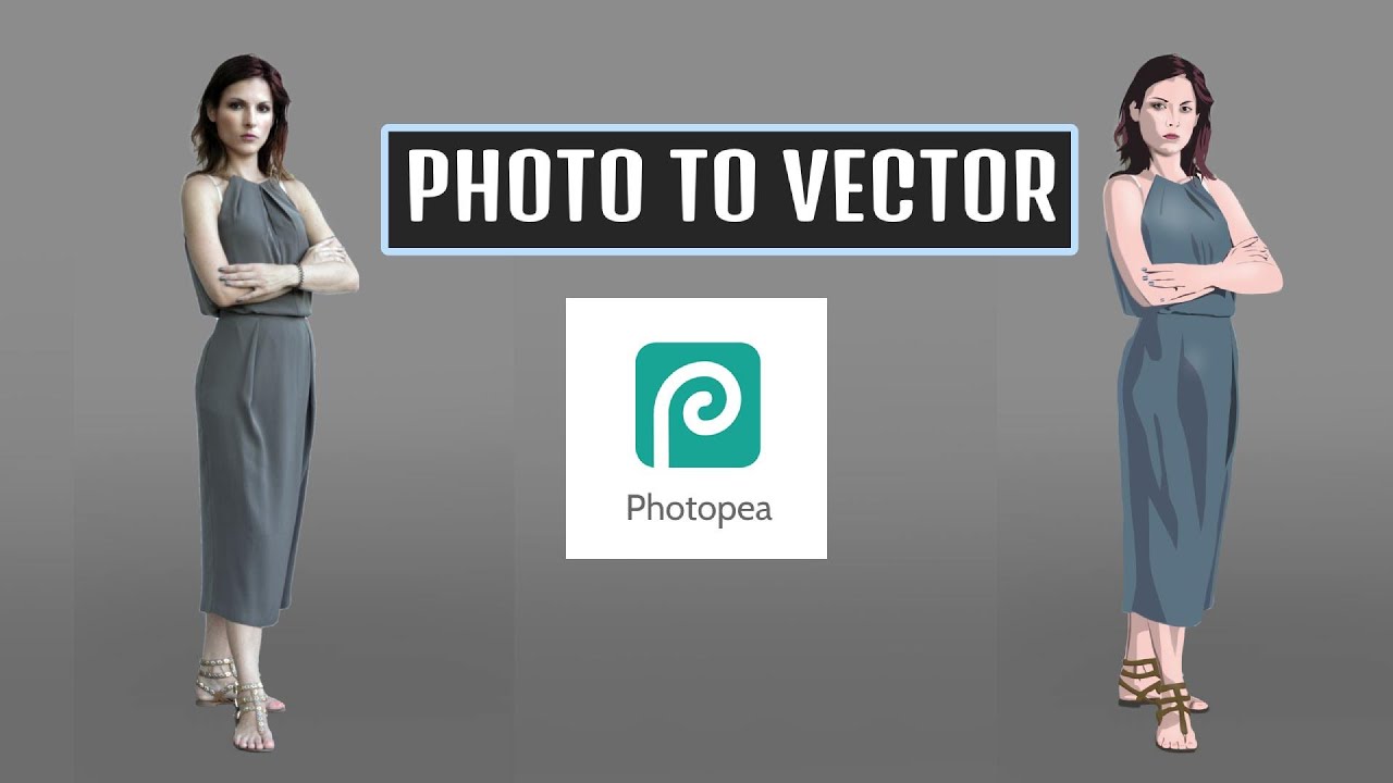 How To Make Photo to Vector Art Simple || PHOTOPEA TUTORIAL #6