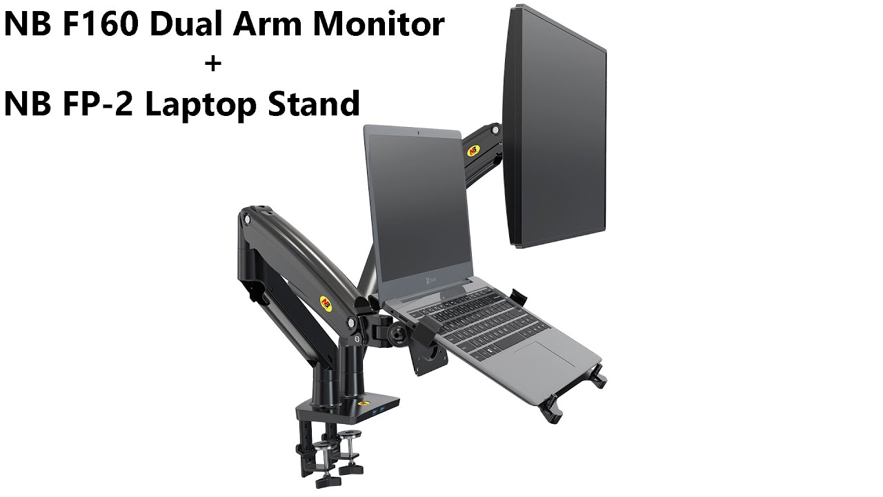 Unboxing NB Model-F160 Dual Monitor Arm + Model-FP-2 Laptop Arm Stand