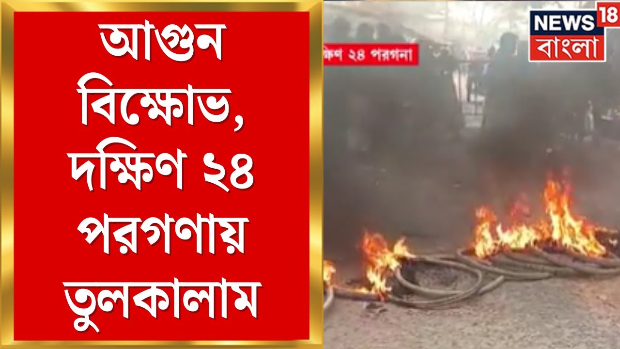 WB SIR News | South 24 Pargana য় আগুন বিক্ষোভ, মাদারপাড়া ও আবাদ ভগবানপুরে অশান্তি | Bangla News