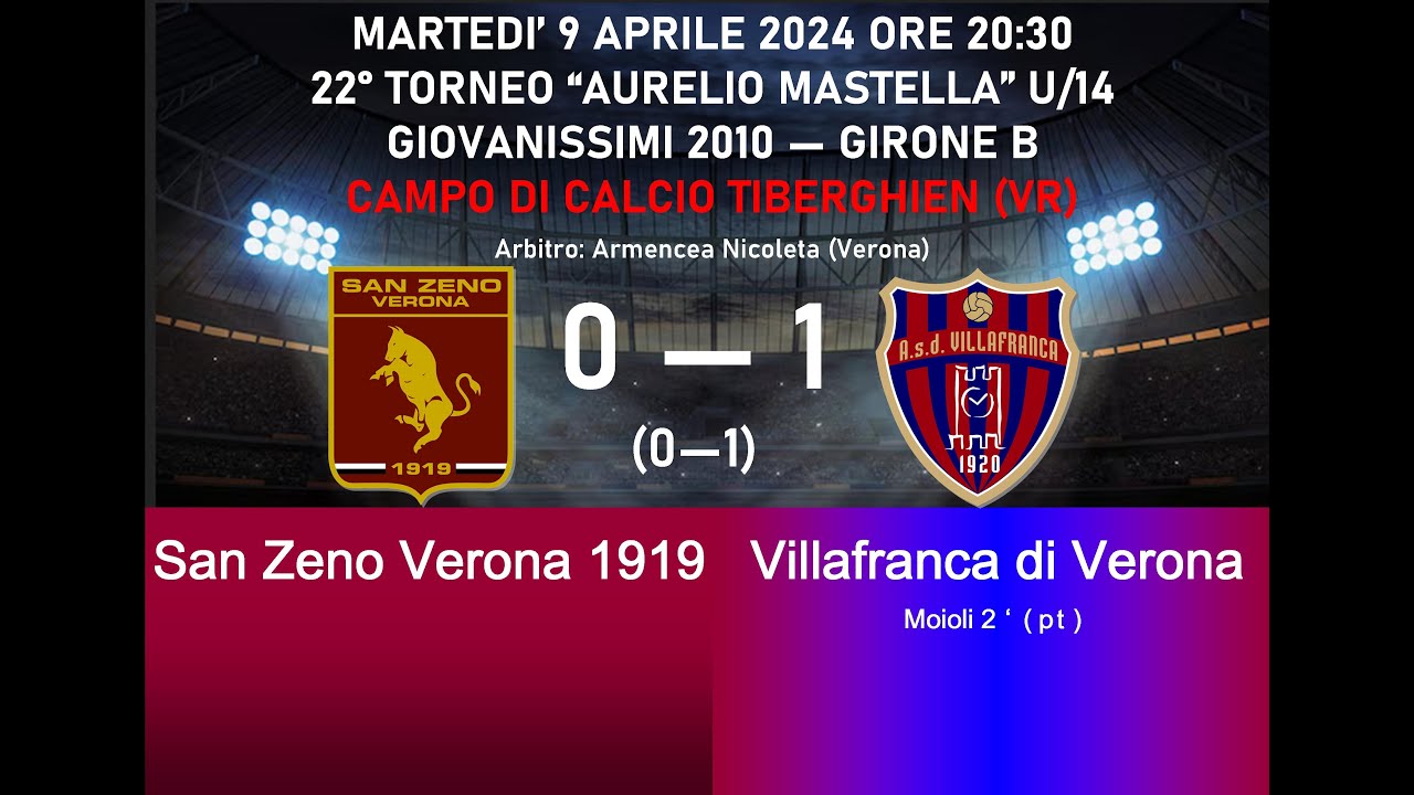 2024/04/09 San Zeno Verona 1919 - Villafranca Veronese (22° TORNEO AURELIO MASTELLA)